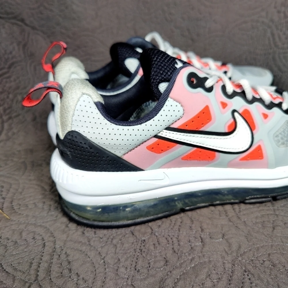 Nike Air Max Genome Light Grey/Orange Running Shoes Youth Size 6.5Y
